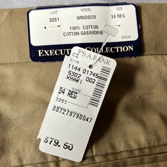 Jos A Bank khaki pants 34 Reg - Picture 2 of 7